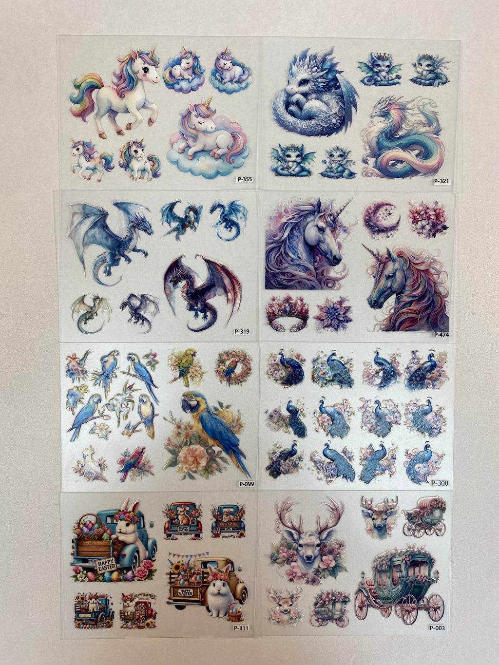 3D embossed stickers (B5 size, 12.5cm*9.5cm)