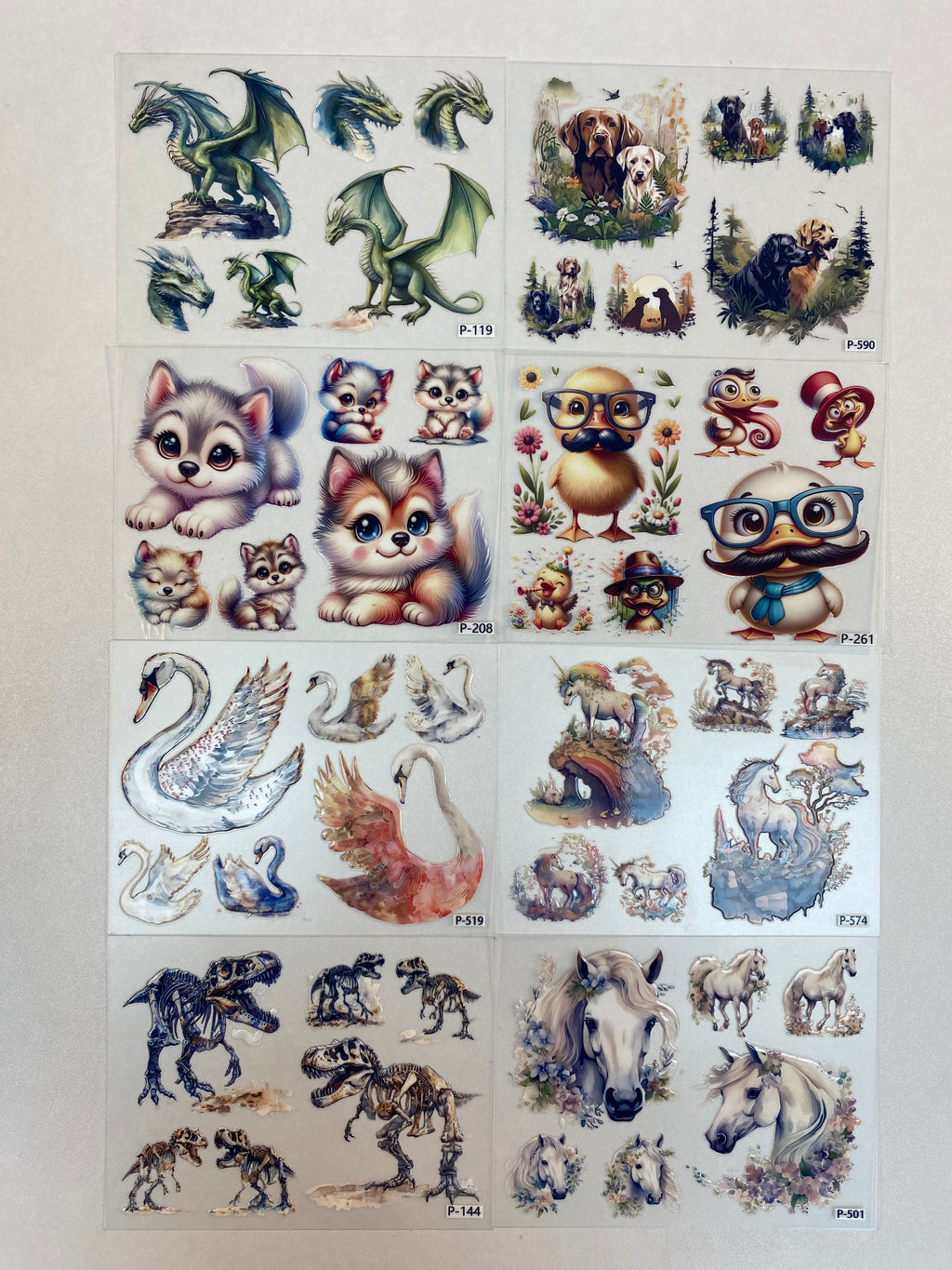 3D embossed stickers (B5 size, 12.5cm*9.5cm)