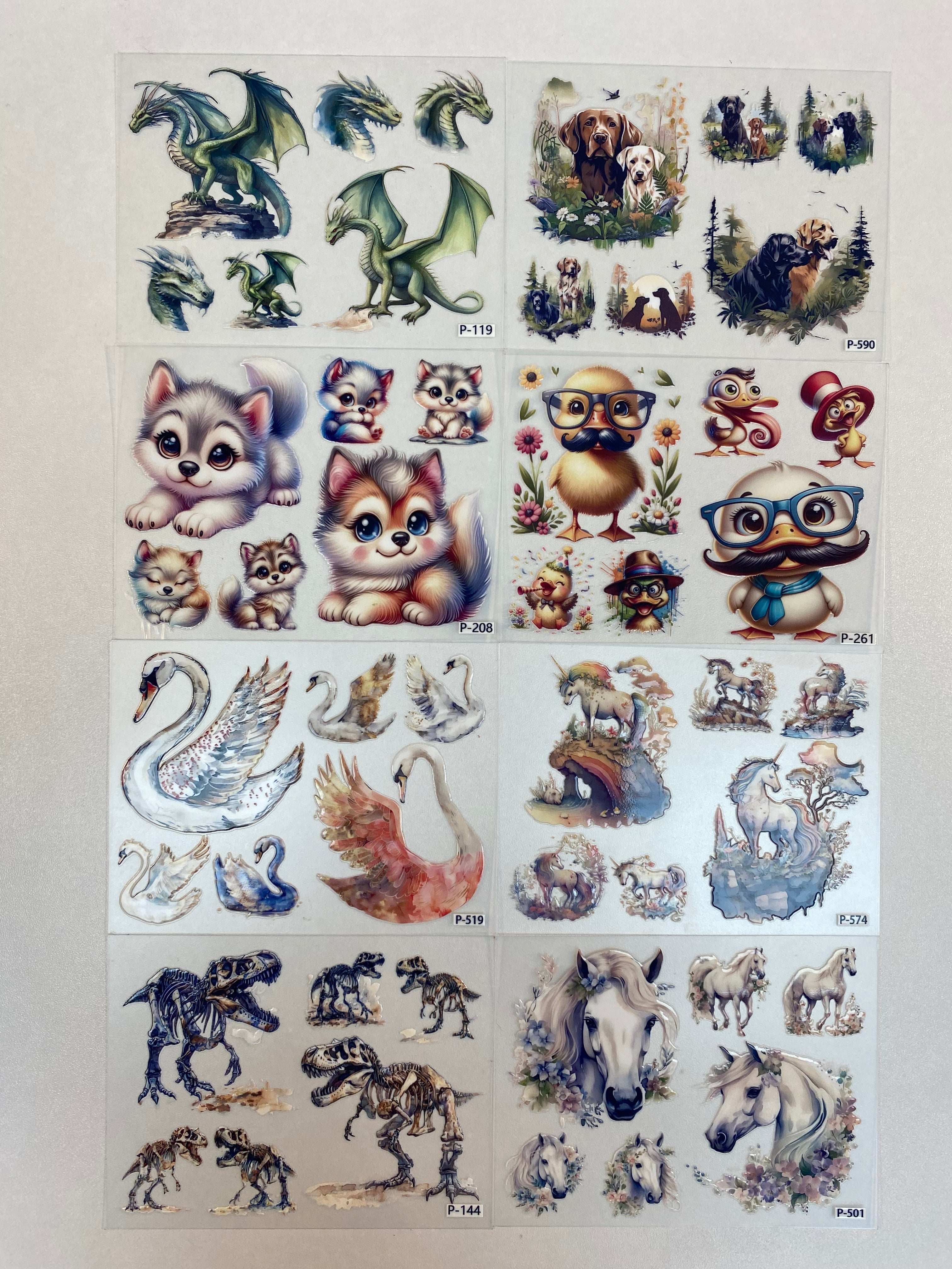 3D embossed stickers (B5 size, 12.5cm*9.5cm)