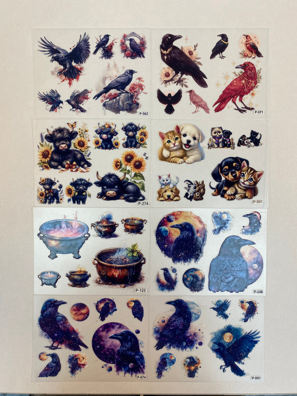 3D embossed stickers (B5 size, 12.5cm*9.5cm)