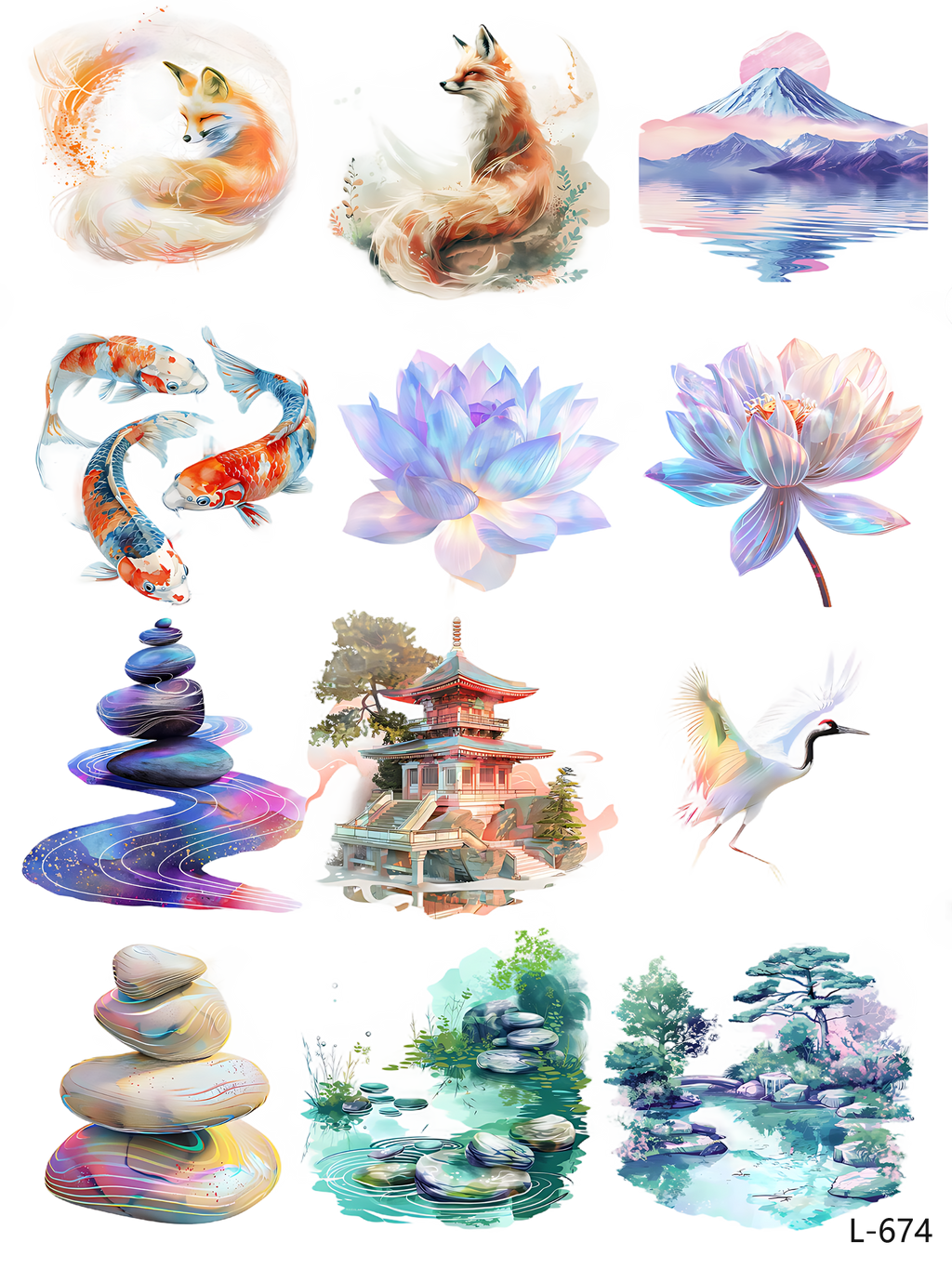 3D embossed stickers (A5 size, 15cm*20cm)