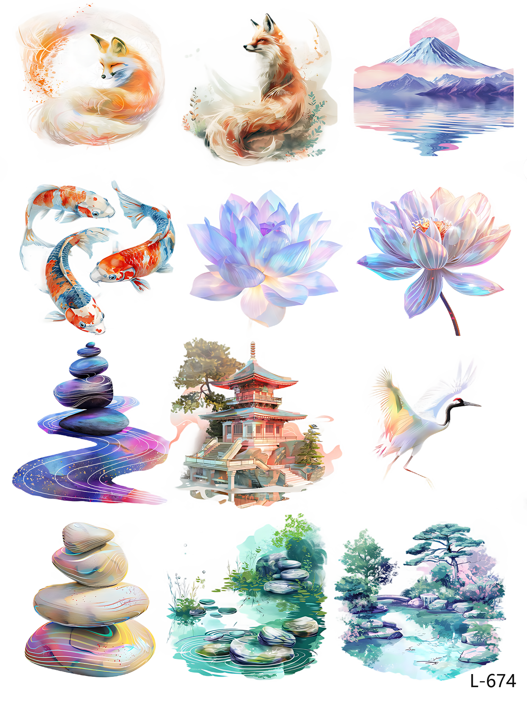 3D embossed stickers (A5 size, 15cm*20cm)