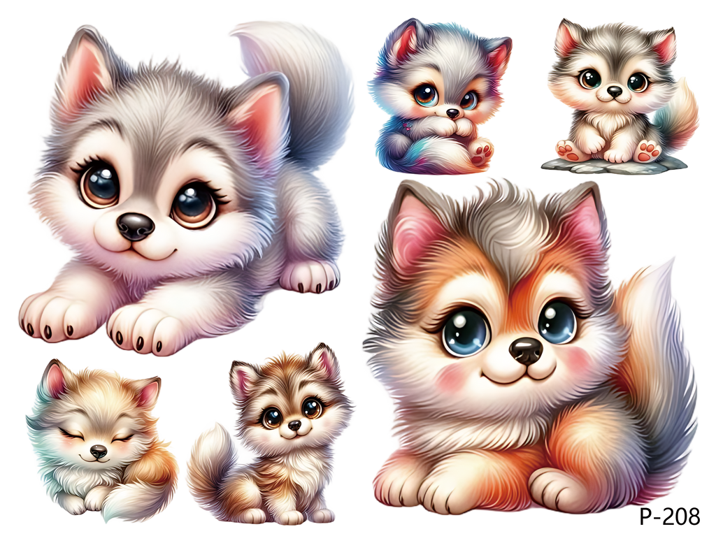 3D embossed stickers (B5 size, 12.5cm*9.5cm)