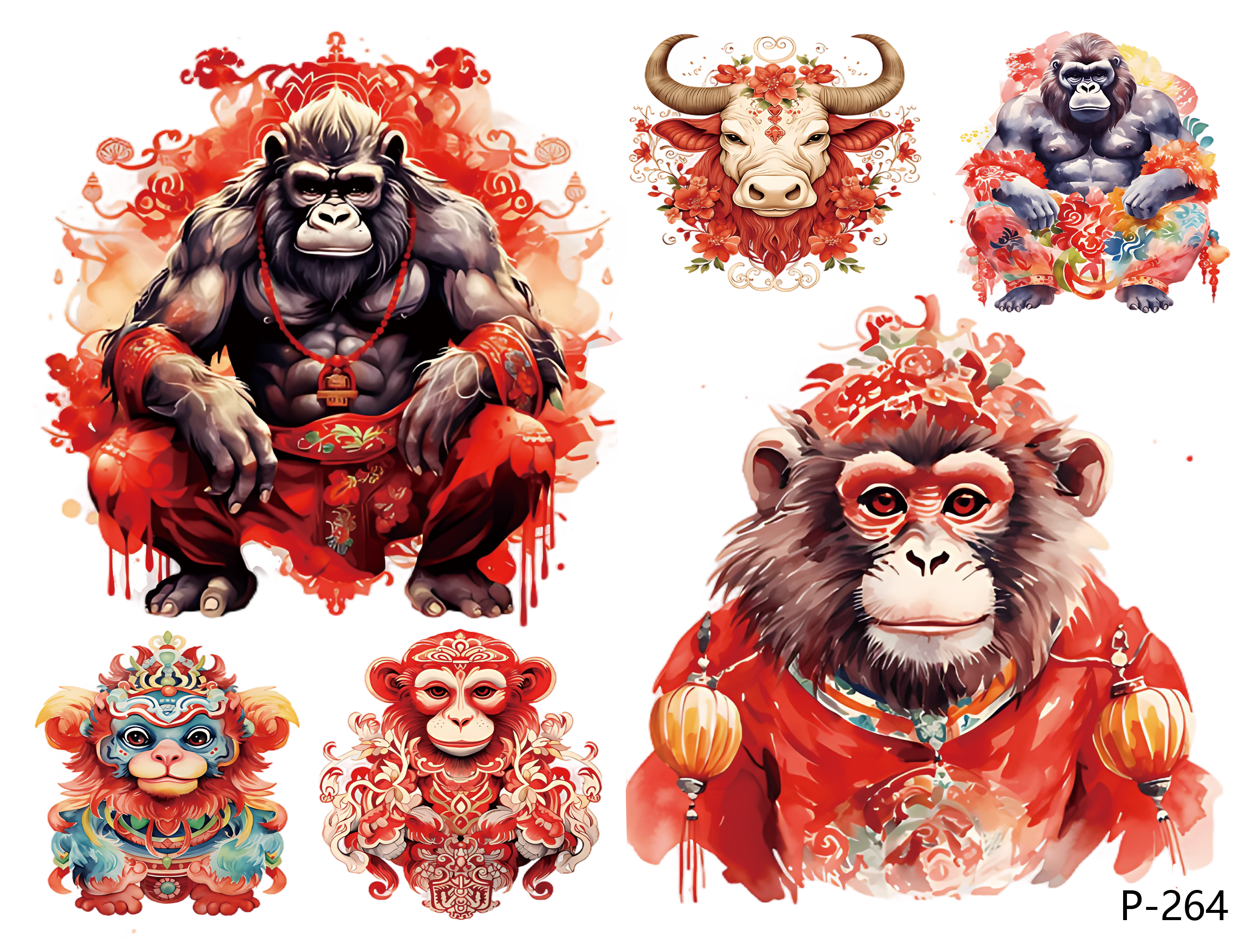3D embossed stickers (B5 size, 12.5cm*9.5cm)