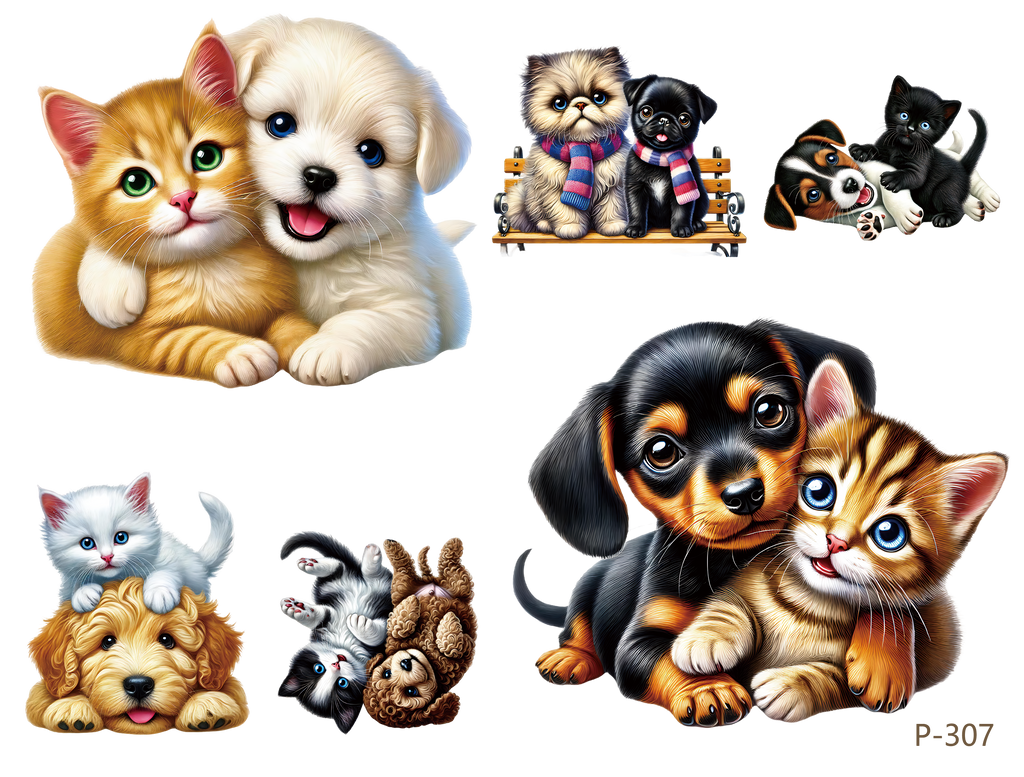 3D embossed stickers (B5 size, 12.5cm*9.5cm)