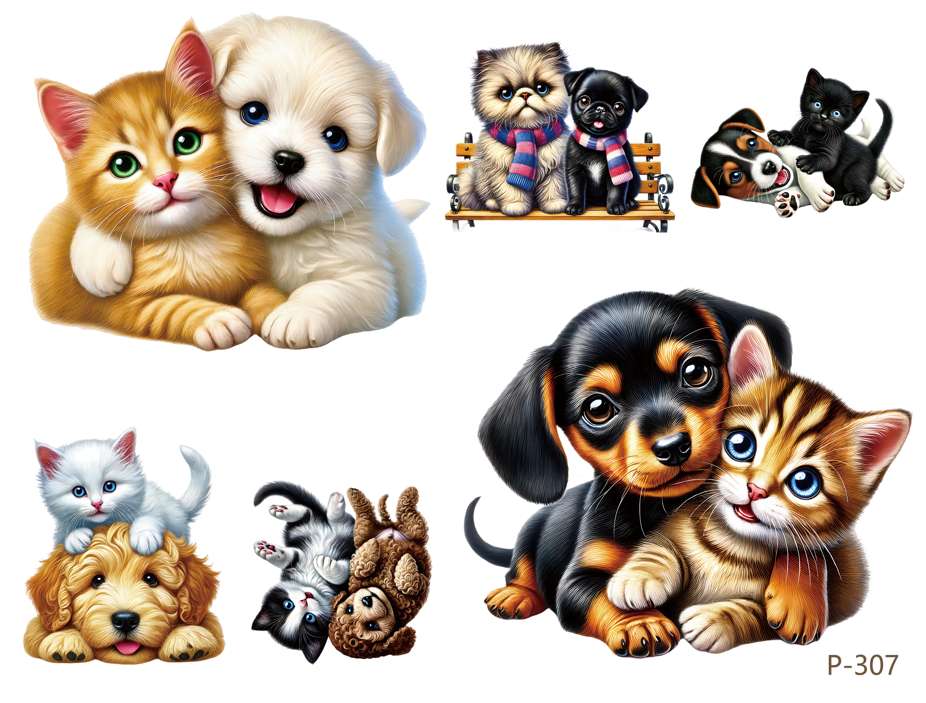 3D embossed stickers (B5 size, 12.5cm*9.5cm)