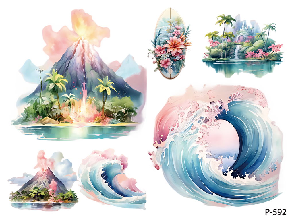 3D embossed stickers (B5 size, 12.5cm*9.5cm)